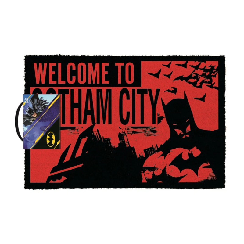 The Batman Red Welcome To Gotham Doormat - حصيرة